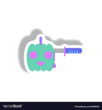 Paper sticker Halloween icon vector image