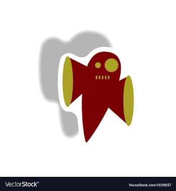 Paper sticker Halloween icon vector image