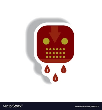 Paper sticker Halloween icon vector image