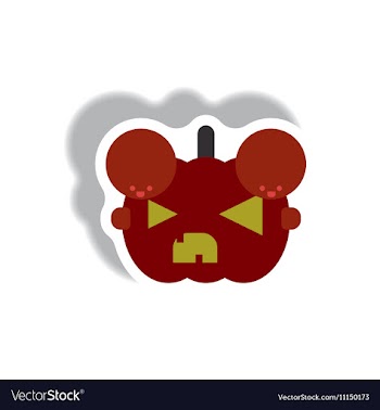 Paper sticker Halloween icon vector image