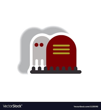 Paper sticker Halloween icon vector image