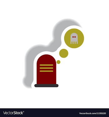 Paper sticker Halloween icon vector image