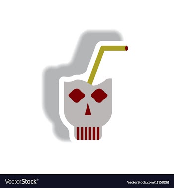 Paper sticker Halloween icon vector image