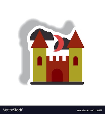 Paper sticker Halloween icon vector image