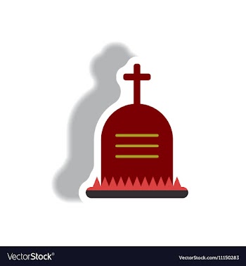 Paper sticker Halloween icon vector image