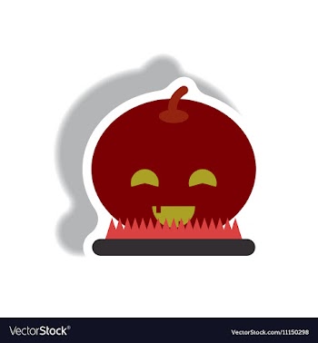 Paper sticker Halloween icon vector image