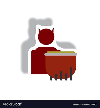 Paper sticker Halloween icon vector image