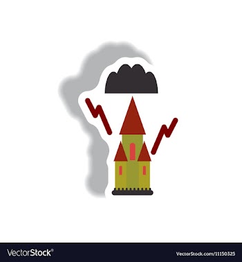 Paper sticker Halloween icon vector image