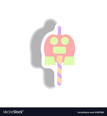 Paper sticker halloween icon vector image