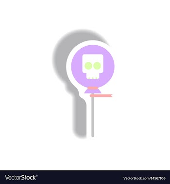 Paper sticker halloween icon vector image