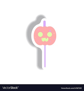 Paper sticker halloween icon vector image