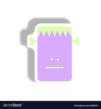 Paper sticker halloween icon vector image