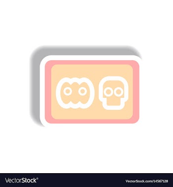 Paper sticker halloween icon vector image