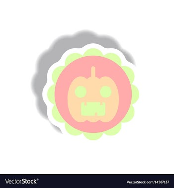 Paper sticker halloween icon vector image