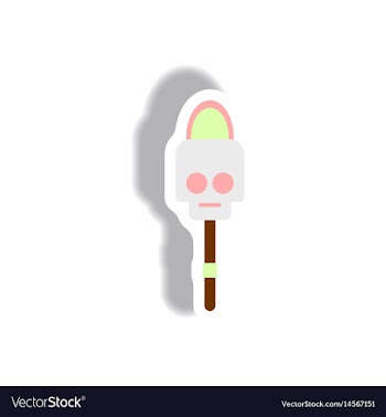 Paper sticker halloween icon vector image