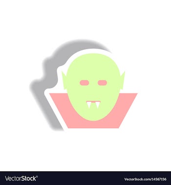 Paper sticker halloween icon vector image