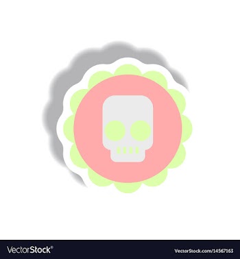 Paper sticker halloween icon vector image