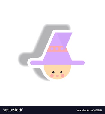 Paper sticker halloween icon vector image