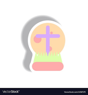 Paper sticker halloween icon vector image