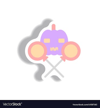 Paper sticker halloween icon vector image