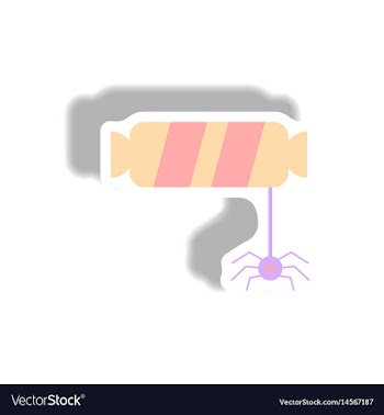 Paper sticker halloween icon vector image
