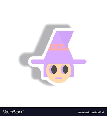 Paper sticker halloween icon vector image