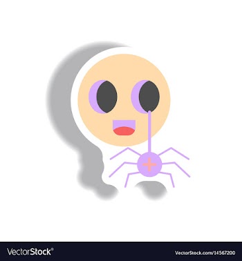 Paper sticker halloween icon vector image