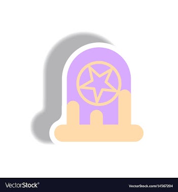 Paper sticker halloween icon vector image