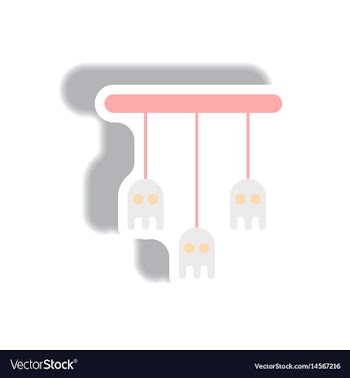 Paper sticker halloween icon vector image