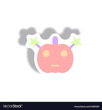 Paper sticker halloween icon vector image
