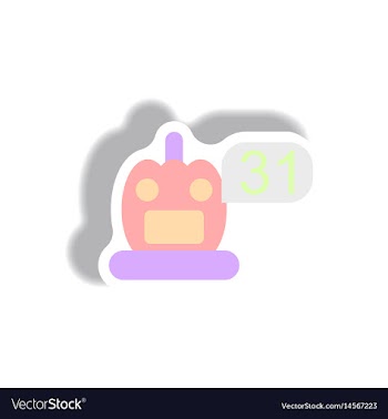 Paper sticker halloween icon vector image
