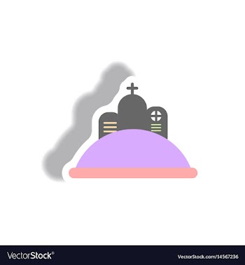 Paper sticker halloween icon vector image