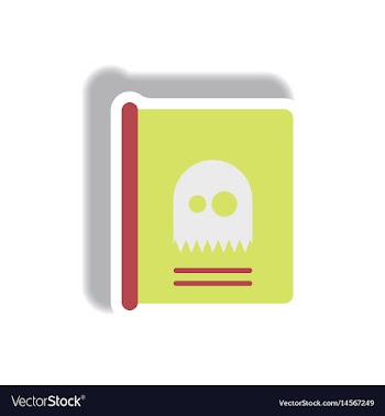 Paper sticker halloween icon vector image