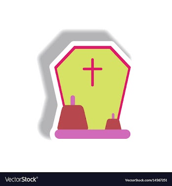 Paper sticker halloween icon vector image