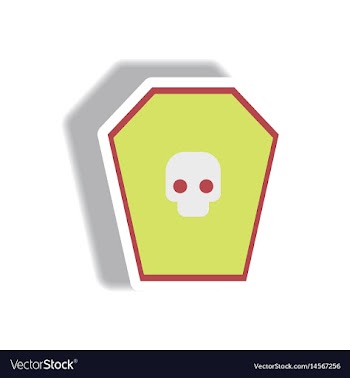 Paper sticker halloween icon vector image