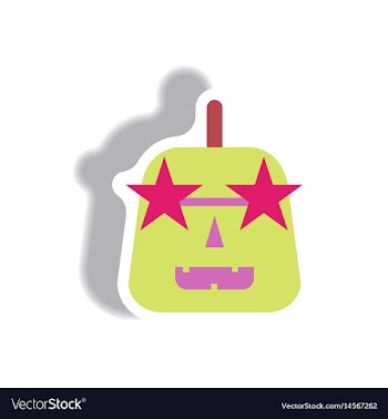 Paper sticker halloween icon vector image