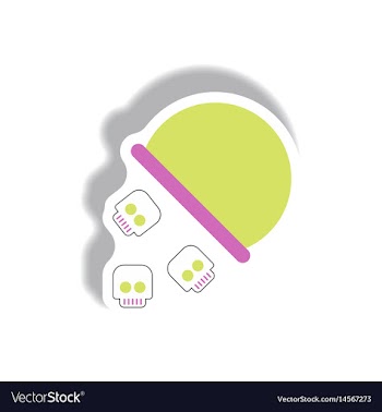 Paper sticker halloween icon vector image