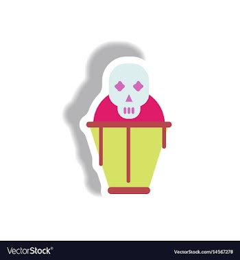 Paper sticker halloween icon vector image