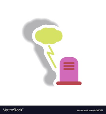 Paper sticker halloween icon vector image