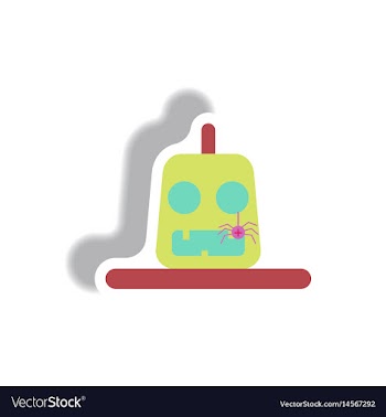 Paper sticker halloween icon vector image