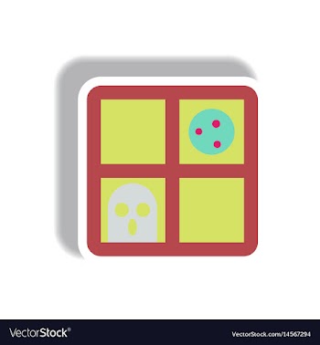 Paper sticker halloween icon vector image