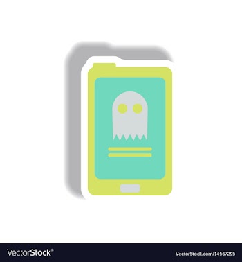 Paper sticker halloween icon vector image