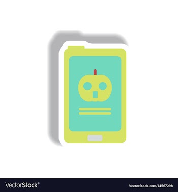 Paper sticker halloween icon vector image
