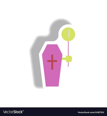 Paper sticker halloween icon vector image