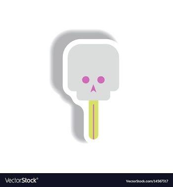 Paper sticker halloween icon vector image