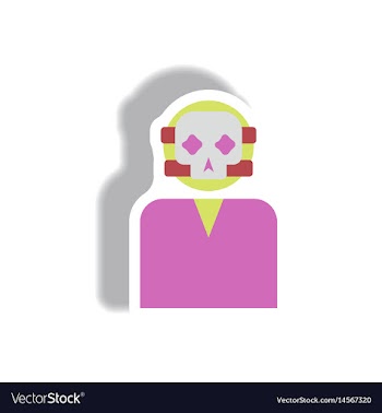 Paper sticker halloween icon vector image