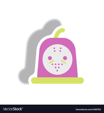 Paper sticker halloween icon vector image