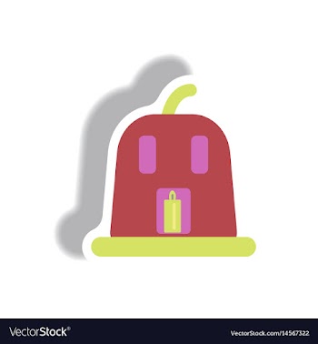 Paper sticker halloween icon vector image