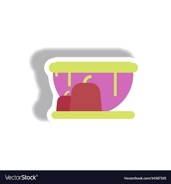 Paper sticker halloween icon vector image