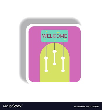 Paper sticker halloween icon vector image